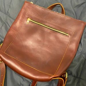 Portland leather goods tote backpack